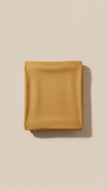 Signature throw blanket in ochre cotton