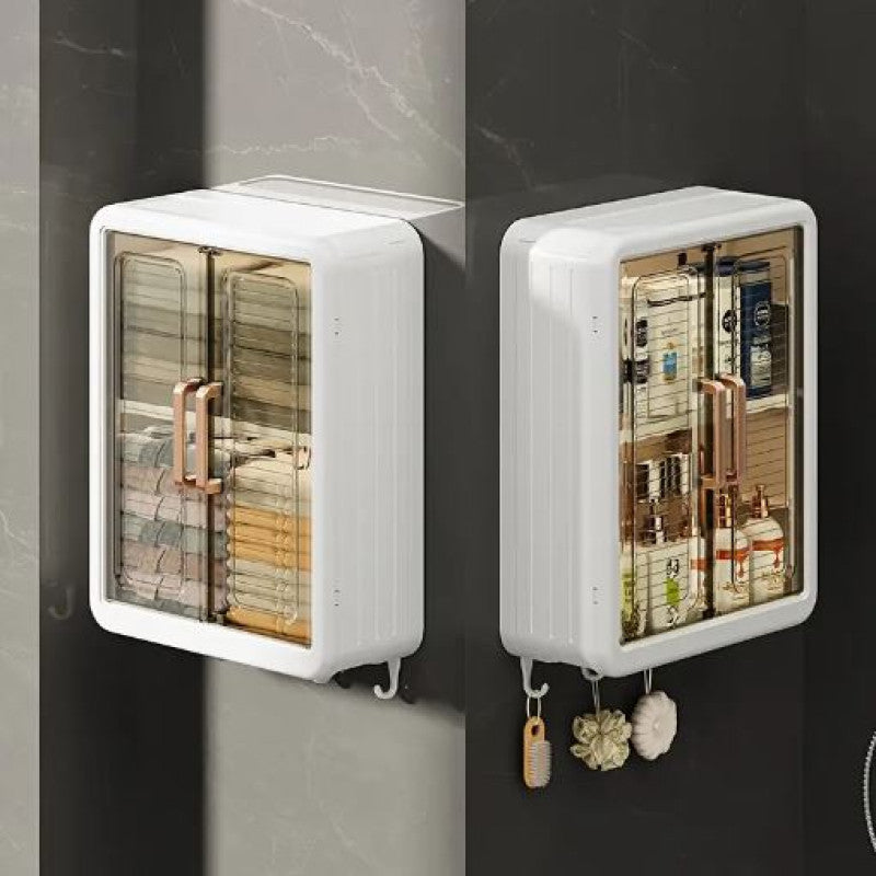 Wall-Mounted Storage Rack with Magnetic Suction