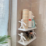 Modern Humanoid Plastic Wall-Mounted Storage Shelf