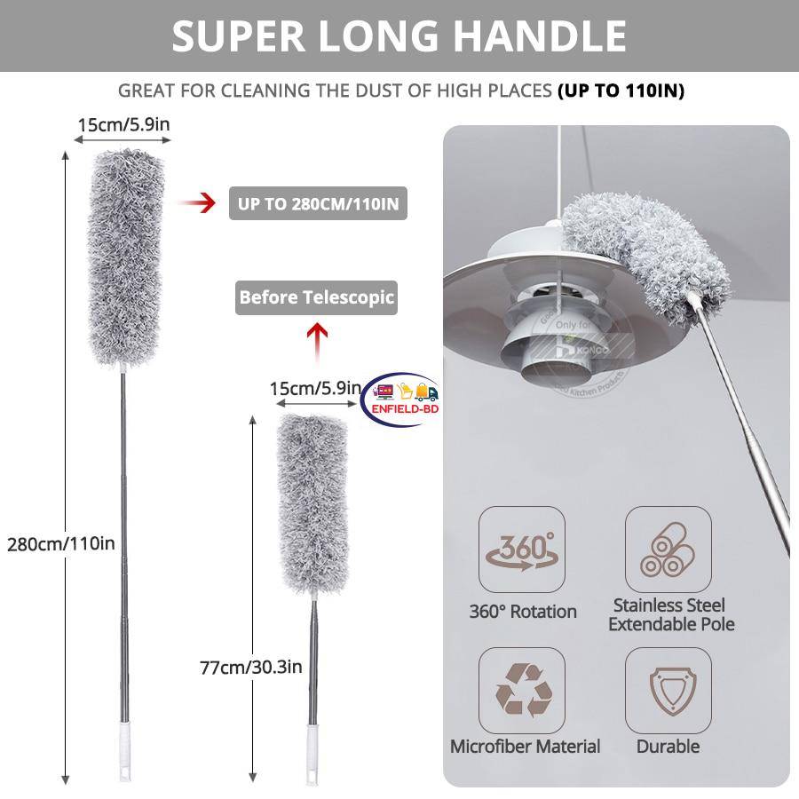 Foldable Cleaning Grey Duster