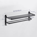Double Layers Folding Bath Towel Holder