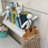 Modern Humanoid Plastic Wall-Mounted Storage Shelf