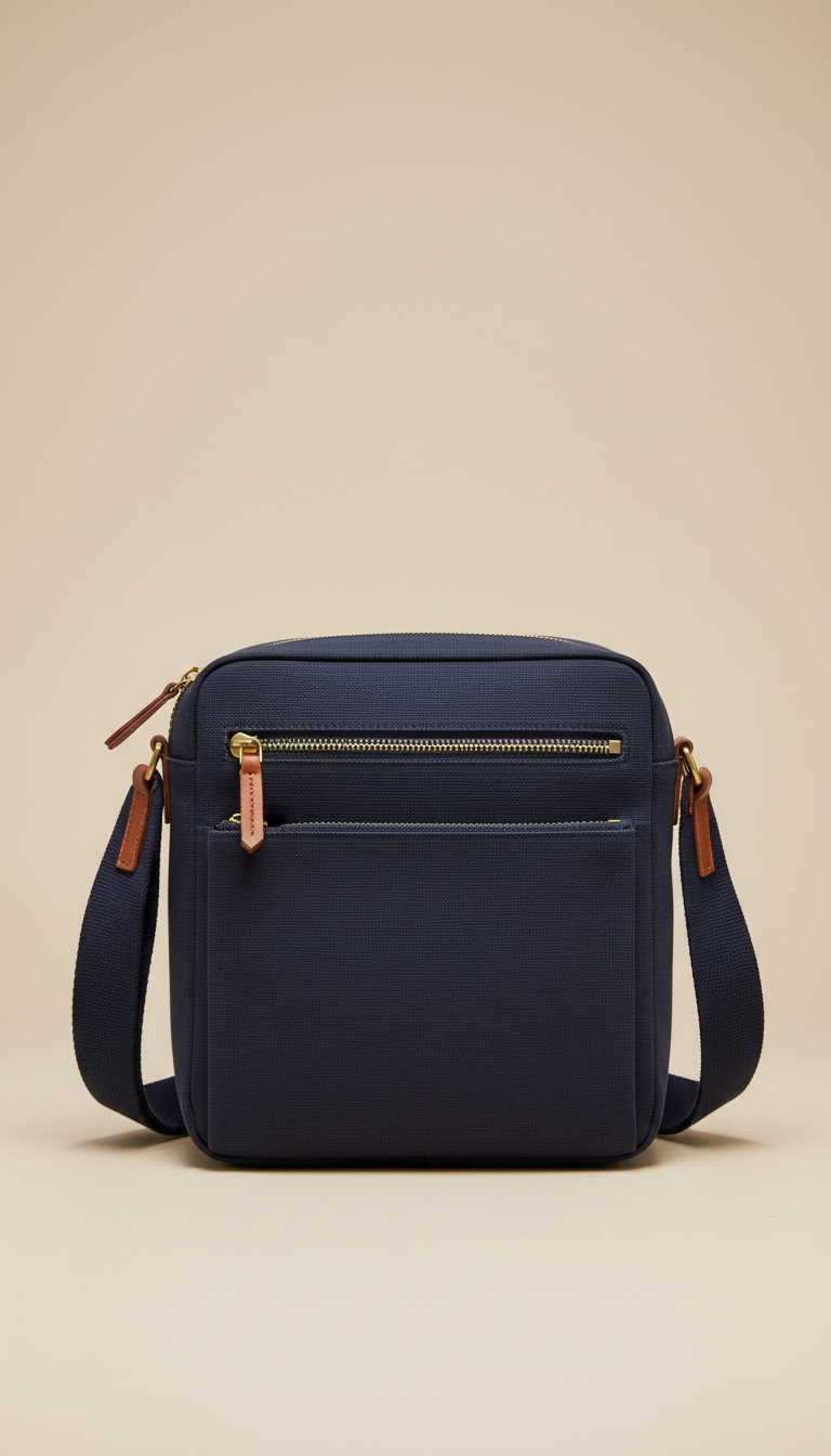 Urban crossbody bag in navy nylon