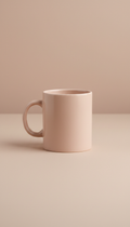 Ceramic mug in blush sand finish