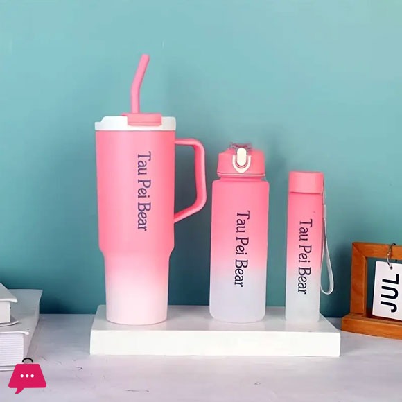 Pack of 3 Tumbler Water Bottles (Random Colour)