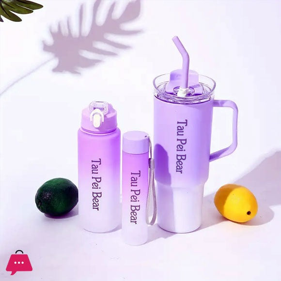 Pack of 3 Tumbler Water Bottles (Random Colour)