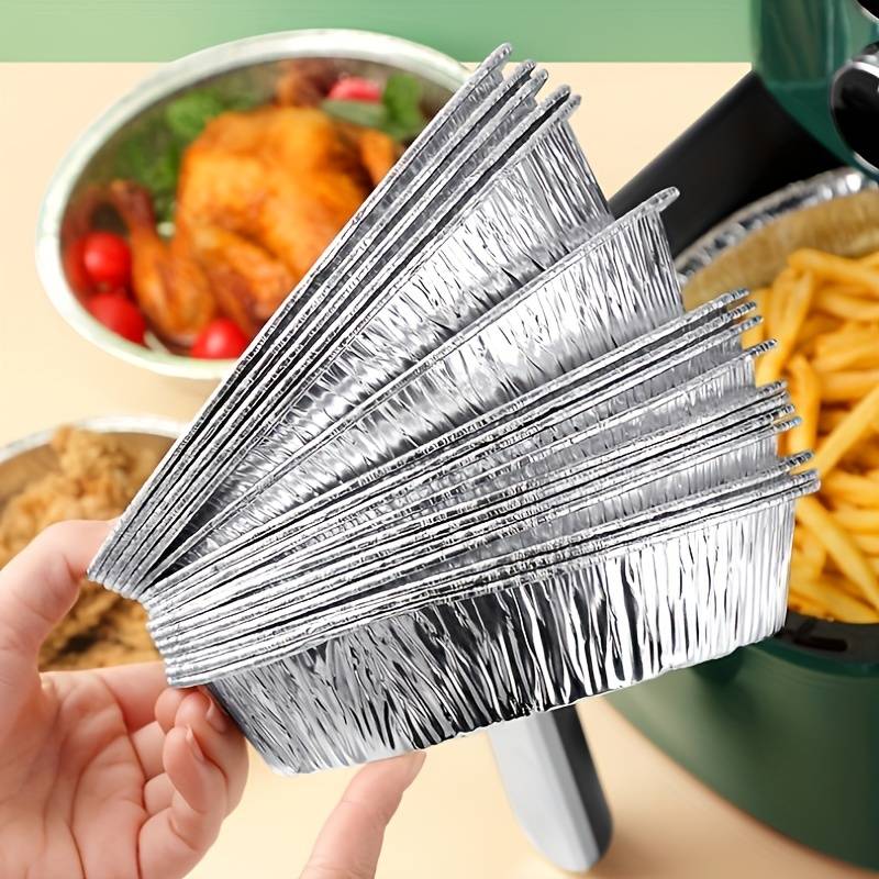 10 Pack of Aluminum Disposable Foil Plates